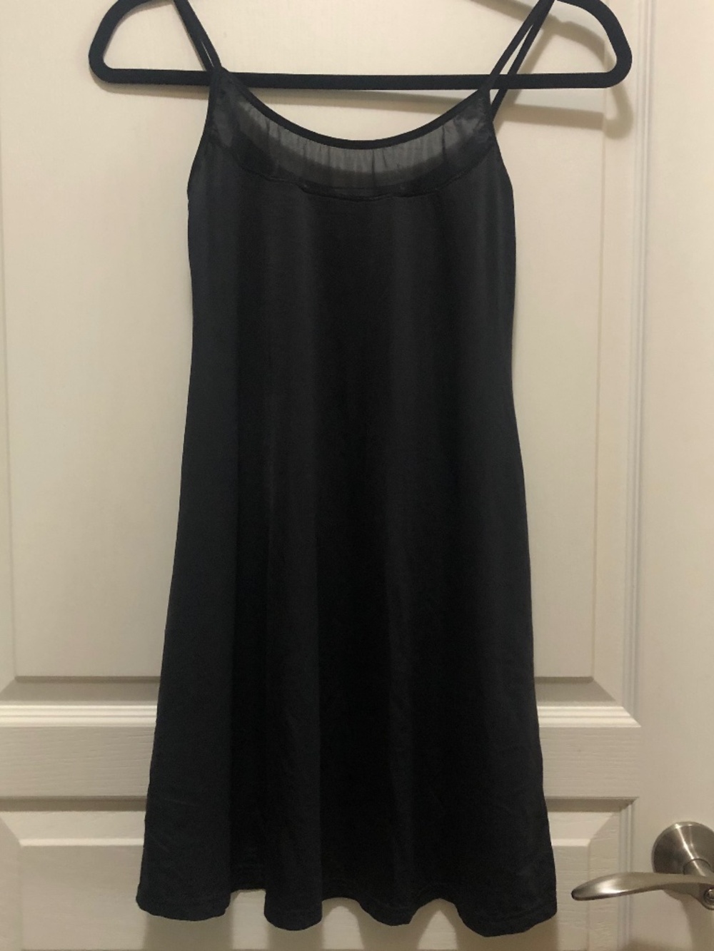 Women’s Large black slip dress lingerie made in Canada